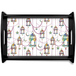 Hanging Lanterns Black Wooden Tray - Small