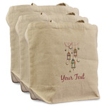 Hanging Lanterns Reusable Cotton Grocery Bags - Set of 3