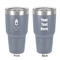 Hanging Lanterns 30 oz Stainless Steel Ringneck Tumbler - Grey - Double Sided - Front & Back