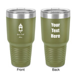 Hanging Lanterns 30 oz Stainless Steel Tumbler - Olive - Double-Sided