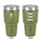 Hanging Lanterns 30 oz Stainless Steel Ringneck Tumbler - Olive - Double Sided - Front & Back