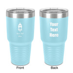 Hanging Lanterns 30 oz Stainless Steel Tumbler - Teal - Double-Sided