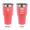 Hanging Lanterns 30 oz Stainless Steel Ringneck Tumblers - Coral - Double Sided - APPROVAL