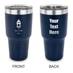 Hanging Lanterns 30 oz Stainless Steel Tumbler - Navy - Double Sided