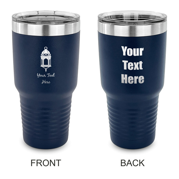 Custom Hanging Lanterns 30 oz Stainless Steel Tumbler - Navy - Double Sided