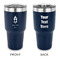 Hanging Lanterns 30 oz Stainless Steel Ringneck Tumblers - Navy - Double Sided - APPROVAL