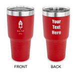 Hanging Lanterns 30 oz Stainless Steel Tumbler - Red - Double Sided