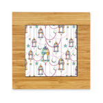 Hanging Lanterns Bamboo Trivet with Ceramic Tile Insert