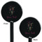 Hanging Lanterns Black Plastic 5.5" Stir Stick - Double Sided - Round - Front & Back