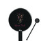 Hanging Lanterns Black Plastic 5.5" Stir Stick - Round - Closeup