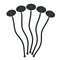 Hanging Lanterns Black Plastic 7" Stir Stick - Oval - Fan