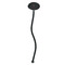 Hanging Lanterns Black Plastic 7" Stir Stick - Oval - Single Stick