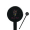 Hanging Lanterns Black Plastic 7" Stir Stick - Round - Closeup