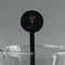 Hanging Lanterns Black Plastic 7" Stir Stick - Round - Main