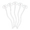 Hanging Lanterns Clear Plastic 7" Stir Stick - Oval - Fan