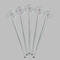 Hanging Lanterns Clear Plastic 7" Stir Stick - Round - Fan View