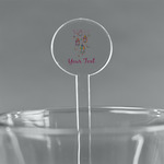 Hanging Lanterns 7" Round Plastic Stir Sticks - Clear