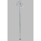 Hanging Lanterns Clear Plastic 7" Stir Stick - Round - Single Stick