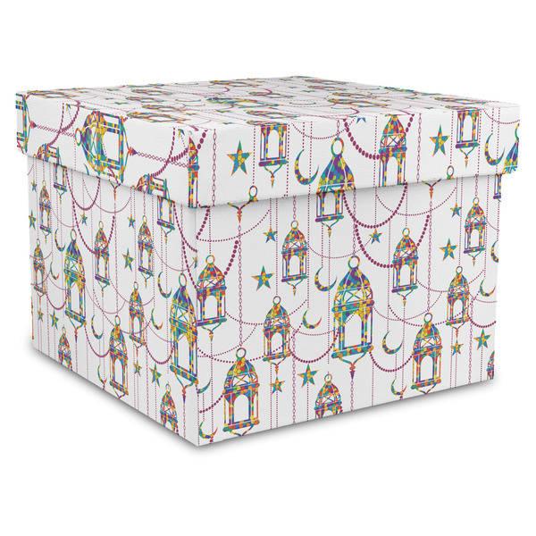 Custom Hanging Lanterns Gift Box with Lid - Canvas Wrapped - X-Large