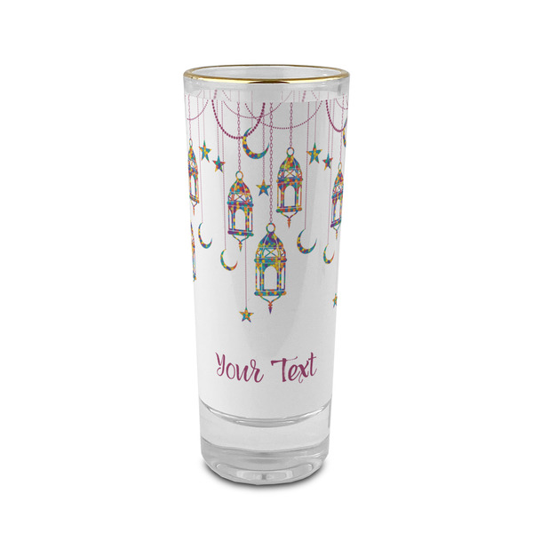 Custom Hanging Lanterns 2 oz Shot Glass - Glass with Gold Rim