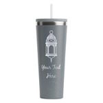 Hanging Lanterns RTIC Everyday Tumbler with Straw - 28oz - Grey - Double-Sided