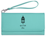 Hanging Lanterns Ladies Leatherette Wallet - Laser Engraved- Teal