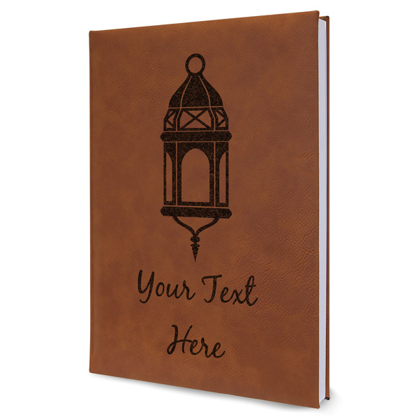 Custom Hanging Lanterns Leather Sketchbook - Large - Single Sided