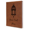 Hanging Lanterns Leather Sketchbook - Large - Single Sided - Angled View