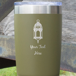 Hanging Lanterns 20 oz Stainless Steel Tumbler - Olive - Double Sided