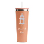 Hanging Lanterns RTIC Everyday Tumbler with Straw - 28oz - Peach - Single-Sided