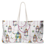 Hanging Lanterns Large Tote Bag with Rope Handles