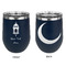 Hanging Lanterns Stainless Wine Tumblers - Navy - Double Sided - Approval