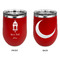 Hanging Lanterns Stainless Wine Tumblers - Red - Double Sided - Approval