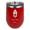 Hanging Lanterns Stainless Wine Tumblers - Red - Double Sided - Front