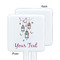 Hanging Lanterns White Plastic Stir Stick - Single Sided - Square - Approval