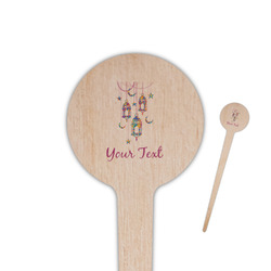 Hanging Lanterns 4" Round Wooden Food Picks - Double Sided