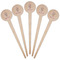 Hanging Lanterns Wooden 4" Food Pick - Round - Fan View