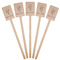 Hanging Lanterns Wooden 6.25" Stir Stick - Rectangular - Fan View