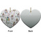 Moroccan Lanterns Ceramic Flat Ornament - Heart Front & Back (APPROVAL)