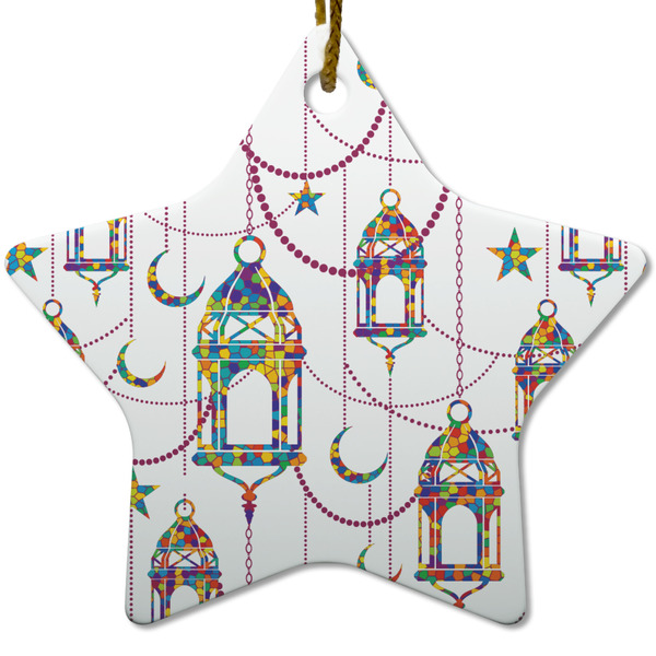 Custom Hanging Lanterns Star Ceramic Ornament