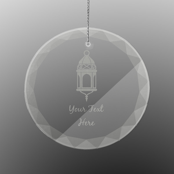 Custom Hanging Lanterns Engraved Glass Ornament - Round