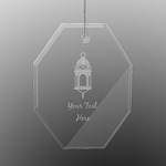 Hanging Lanterns Engraved Glass Ornament - Octagon