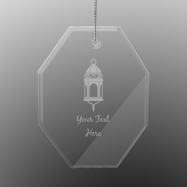 Custom Hanging Lanterns Engraved Glass Ornament - Octagon