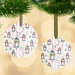 Hanging Lanterns Flat Glass Ornament