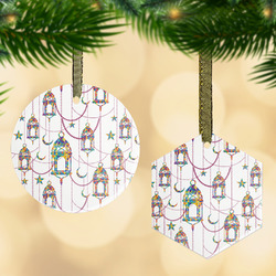 Hanging Lanterns Flat Glass Ornament