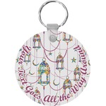 Hanging Lanterns Round Plastic Keychain