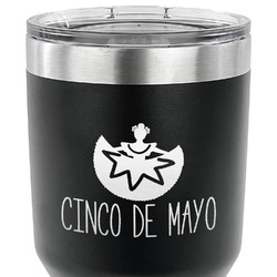 Cinco De Mayo 30 oz Stainless Steel Tumbler - Black - Double Sided