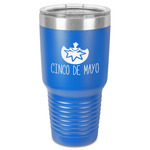 Cinco De Mayo 30 oz Stainless Steel Tumbler - Royal Blue - Single-Sided