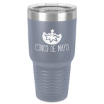 Cinco De Mayo 30 oz Stainless Steel Tumbler - Grey - Single-Sided