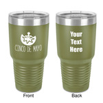 Cinco De Mayo 30 oz Stainless Steel Tumbler - Olive - Double-Sided